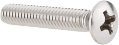 Value Collection - #8-32 UNC, 1" OAL Phillips Drive Machine Screw - Oval Head, Grade 18-8 Stainless Steel, Uncoated, Without Washer - Industrial Tool & Supply