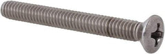 Value Collection - #8-32 UNC, 1-1/2" OAL Phillips Drive Machine Screw - Oval Head, Grade 18-8 Stainless Steel, Uncoated, Without Washer - Industrial Tool & Supply