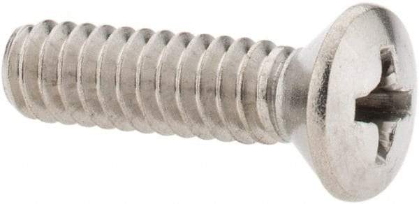 Value Collection - #10-24 UNC, 3/4" OAL Phillips Drive Machine Screw - Oval Head, Grade 18-8 Stainless Steel, Uncoated, Without Washer - Industrial Tool & Supply