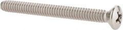 Value Collection - #10-24 UNC, 2" OAL Phillips Drive Machine Screw - Oval Head, Grade 18-8 Stainless Steel, Uncoated, Without Washer - Industrial Tool & Supply