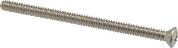 Value Collection - #10-24 UNC, 3" OAL Phillips Drive Machine Screw - Oval Head, Grade 18-8 Stainless Steel, Uncoated, Without Washer - Industrial Tool & Supply
