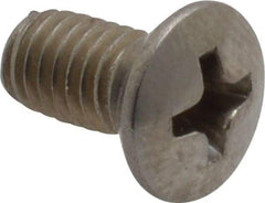 Value Collection - #10-32 UNF, 3/8" OAL Phillips Drive Machine Screw - Oval Head, Grade 18-8 Stainless Steel, Uncoated, Without Washer - Industrial Tool & Supply