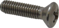 Value Collection - #10-32 UNF, 3/4" OAL Phillips Drive Machine Screw - Oval Head, Grade 18-8 Stainless Steel, Uncoated, Without Washer - Industrial Tool & Supply