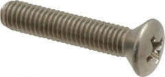 Value Collection - #10-32 UNF, 1" OAL Phillips Drive Machine Screw - Oval Head, Grade 18-8 Stainless Steel, Uncoated, Without Washer - Industrial Tool & Supply