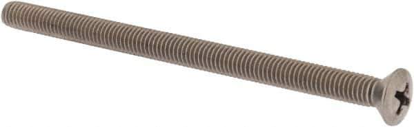 Value Collection - #10-32 UNF, 3" OAL Phillips Drive Machine Screw - Oval Head, Grade 18-8 Stainless Steel, Uncoated, Without Washer - Industrial Tool & Supply