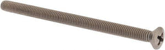 Value Collection - #10-32 UNF, 3" OAL Phillips Drive Machine Screw - Oval Head, Grade 18-8 Stainless Steel, Uncoated, Without Washer - Industrial Tool & Supply