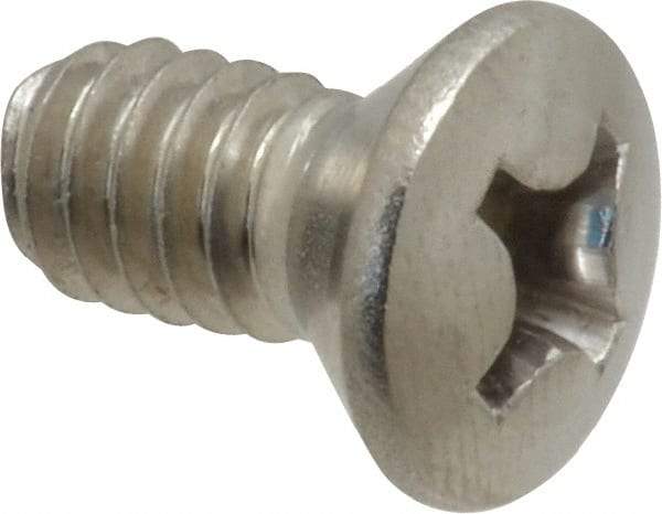 Value Collection - 1/4-20 UNC, 1/2" OAL Phillips Drive Machine Screw - Oval Head, Grade 18-8 Stainless Steel, Uncoated, Without Washer - Industrial Tool & Supply