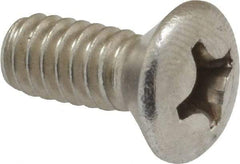 Value Collection - 1/4-20 UNC, 5/8" OAL Phillips Drive Machine Screw - Oval Head, Grade 18-8 Stainless Steel, Uncoated, Without Washer - Industrial Tool & Supply