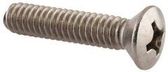 Value Collection - 1/4-20 UNC, 1-1/4" OAL Phillips Drive Machine Screw - Oval Head, Grade 18-8 Stainless Steel, Uncoated, Without Washer - Industrial Tool & Supply