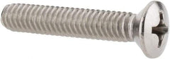 Value Collection - 1/4-20 UNC, 1-1/2" OAL Phillips Drive Machine Screw - Oval Head, Grade 18-8 Stainless Steel, Uncoated, Without Washer - Industrial Tool & Supply