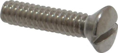 Value Collection - #4-40 UNC, 1/2" OAL Slotted Drive Machine Screw - Oval Head, Grade 18-8 Stainless Steel, Uncoated, Without Washer - Industrial Tool & Supply