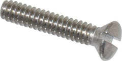 Value Collection - #6-32 UNC, 3/4" OAL Slotted Drive Machine Screw - Oval Head, Grade 18-8 Stainless Steel, Uncoated, Without Washer - Industrial Tool & Supply