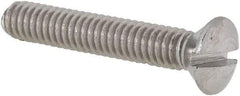Value Collection - #8-32 UNC, 1" OAL Slotted Drive Machine Screw - Oval Head, Grade 18-8 Stainless Steel, Uncoated, Without Washer - Industrial Tool & Supply