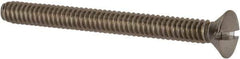 Value Collection - #10-24 UNC, 2" OAL Slotted Drive Machine Screw - Oval Head, Grade 18-8 Stainless Steel, Uncoated, Without Washer - Industrial Tool & Supply