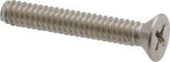 Value Collection - #10-32 UNF, 1" OAL Slotted Drive Machine Screw - Oval Head, Grade 18-8 Stainless Steel, Uncoated, Without Washer - Industrial Tool & Supply