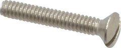 Value Collection - #10-32 UNF, 1-1/4" OAL Slotted Drive Machine Screw - Oval Head, Grade 18-8 Stainless Steel, Uncoated, Without Washer - Industrial Tool & Supply