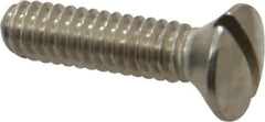 Value Collection - 1/4-20 UNC, 1" OAL Slotted Drive Machine Screw - Oval Head, Grade 18-8 Stainless Steel, Uncoated, Without Washer - Industrial Tool & Supply