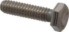 Value Collection - 1/4-20 UNC, 1" Length Under Head Hex Head Cap Screw - Grade 316 Stainless Steel, 7/16" Hex - Industrial Tool & Supply