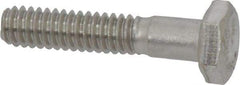 Value Collection - 1/4-20 UNC, 1-1/4" Length Under Head Hex Head Cap Screw - Grade 316 Stainless Steel, 7/16" Hex - Industrial Tool & Supply