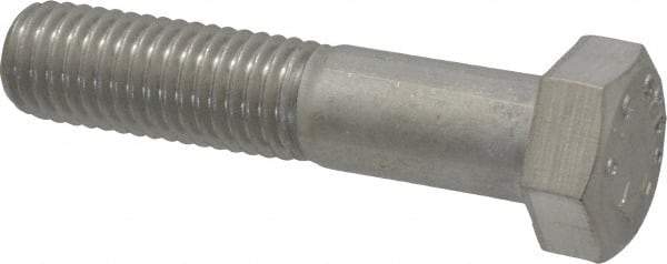 Value Collection - 1-1/4 - 7 UNC 8" Length Under Head Hex Head Cap Screw - Partially Threaded, 316 Stainless Steel, Uncoated, 1-1/4" Hex - Industrial Tool & Supply