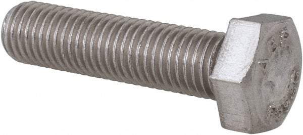Value Collection - 5/16-24 UNF, 1-1/4" Length Under Head Hex Head Cap Screw - Grade 18-8 Stainless Steel, 1/2" Hex - Industrial Tool & Supply