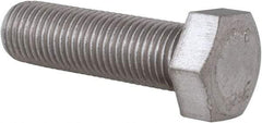 Value Collection - 3/8-24 UNF, 1-1/4" Length Under Head Hex Head Cap Screw - Grade 18-8 Stainless Steel, 9/16" Hex - Industrial Tool & Supply