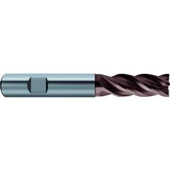 3/4x3/4x1-1/2x4 4Fl Carbide RF100 Diver End Mill-.0240 Chamfer-Weldon Shank-nano-Si - Industrial Tool & Supply