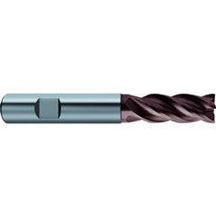 3/8x3/8x7/8x2-1/2 4Fl Carbide RF100 Diver End Mill-.0118 Chamfer-Cylindrical Shank-nano-Si - Industrial Tool & Supply