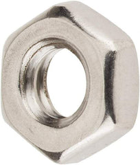 Value Collection - 1/4-20 UNC Stainless Steel Right Hand Hex Jam Nut - 7/16" Across Flats, 5/32" High, Uncoated - Industrial Tool & Supply