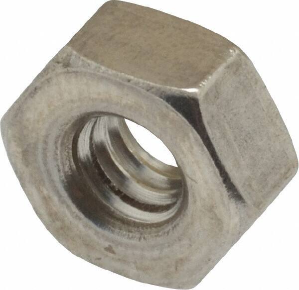 Value Collection - 1/4-20 UNC Stainless Steel Right Hand Heavy Hex Nut - 1/2" Across Flats, 15/64" High, Uncoated - Industrial Tool & Supply