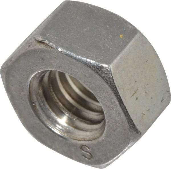 Value Collection - 5/16-18 UNC Stainless Steel Right Hand Heavy Hex Nut - 9/16" Across Flats, 19/64" High, Uncoated - Industrial Tool & Supply