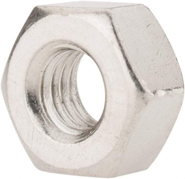 Value Collection - 3/8-16 UNC Stainless Steel Right Hand Heavy Hex Nut - 11/16" Across Flats, 23/64" High, Uncoated - Industrial Tool & Supply