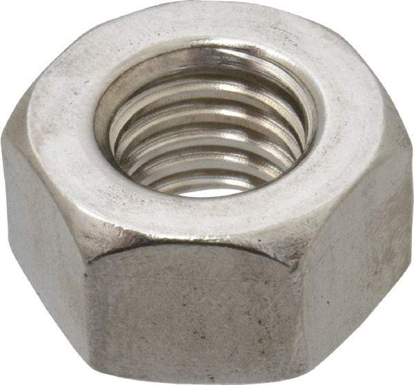 Value Collection - 1/2-13 UNC Stainless Steel Right Hand Heavy Hex Nut - 7/8" Across Flats, 31/64" High, Uncoated - Industrial Tool & Supply