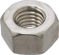 Value Collection - 1/2-13 UNC Stainless Steel Right Hand Heavy Hex Nut - 7/8" Across Flats, 31/64" High, Uncoated - Industrial Tool & Supply