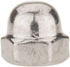 Value Collection - #6-32 UNC, 5/16" Width Across Flats, Uncoated, Stainless Steel Acorn Nut - 1/4" Overall Height, Grade 18-8 - Industrial Tool & Supply