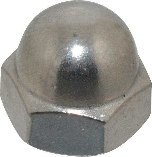 Value Collection - 5/16-18" UNC, 9/16" Width Across Flats, Stainless Steel Acorn Nut - 3/8" Overall Height, Grade 18-8 - Industrial Tool & Supply