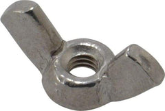 Value Collection - #8-32 UNC, Stainless Steel Standard Wing Nut - Grade 18-8, 0.72" Wing Span, 0.47" Wing Span - Industrial Tool & Supply
