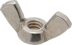 Value Collection - #10-24 UNC, Stainless Steel Standard Wing Nut - Grade 18-8, 0.91" Wing Span, 0.47" Wing Span - Industrial Tool & Supply
