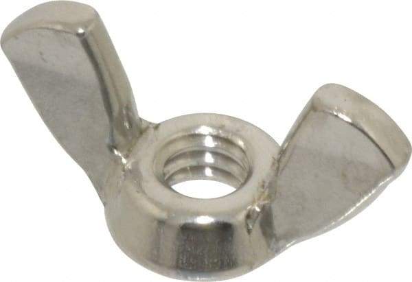 Value Collection - 1/4-20 UNC, Stainless Steel Standard Wing Nut - Grade 18-8, 1.1" Wing Span, 0.57" Wing Span - Industrial Tool & Supply