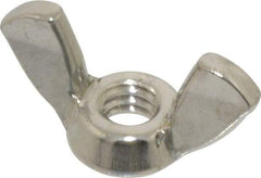 Value Collection - 1/4-20 UNC, Stainless Steel Standard Wing Nut - Grade 18-8, 1.1" Wing Span, 0.57" Wing Span - Industrial Tool & Supply