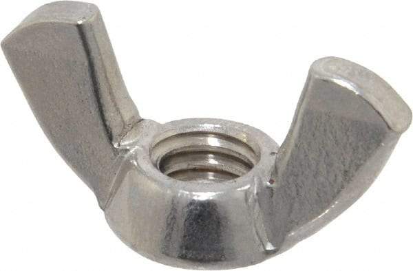 Value Collection - 5/16-18 UNC, Stainless Steel Standard Wing Nut - Grade 18-8, 1-1/4" Wing Span, 0.66" Wing Span - Industrial Tool & Supply