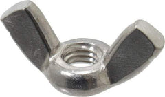 Value Collection - #10-32 UNF, Stainless Steel Standard Wing Nut - Grade 18-8, 0.91" Wing Span, 0.47" Wing Span - Industrial Tool & Supply