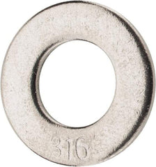Value Collection - 5/16" Screw, Grade 316 Stainless Steel Standard Flat Washer - 11/32" ID x 11/16" OD, 0.065" Thick - Industrial Tool & Supply