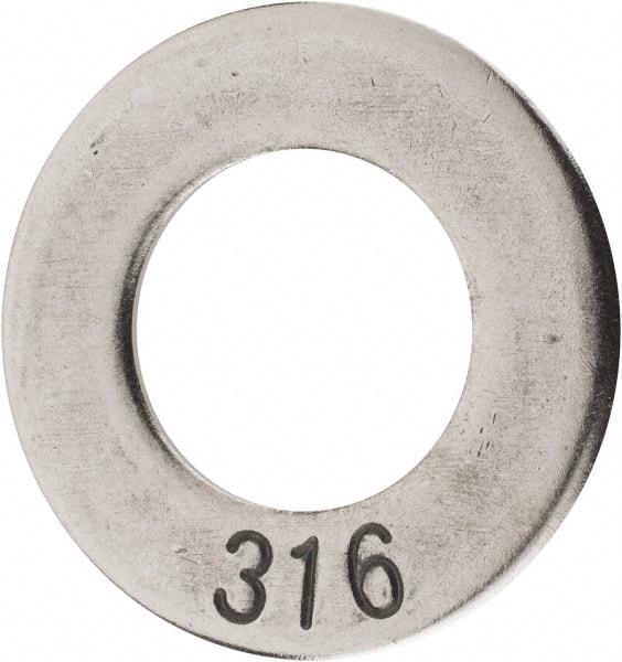 Value Collection - 1" Screw, Grade 316 Stainless Steel Standard Flat Washer - 1-1/16" ID x 1.87" OD, 1/8" Thick - Industrial Tool & Supply