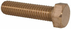 Value Collection - 3/8-16 UNC, 1-1/2" Length Under Head Hex Head Cap Screw - Brass, 9/16" Hex - Industrial Tool & Supply