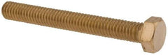 Value Collection - 3/8-16 UNC, 3" Length Under Head Hex Head Cap Screw - Brass, 9/16" Hex - Industrial Tool & Supply