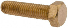 Value Collection - 1/2-13 UNC, 2" Length Under Head Hex Head Cap Screw - Brass, 3/4" Hex - Industrial Tool & Supply