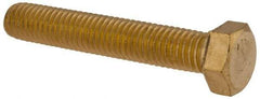 Value Collection - 1/2-13 UNC, 3" Length Under Head Hex Head Cap Screw - Brass, 3/4" Hex - Industrial Tool & Supply