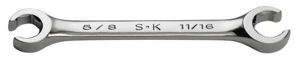 SK - 1/4 x 5/16", Chrome Finish, Open End Flare Nut Wrench - Industrial Tool & Supply