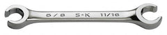 SK - 1/4 x 5/16", Chrome Finish, Open End Flare Nut Wrench - Industrial Tool & Supply